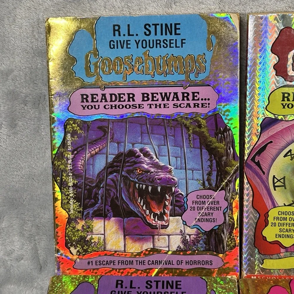 Give Yourself Goosebumps Book Lot Vol 1–4 R.L. Stine 1st Editions Vol 2 & 4‎